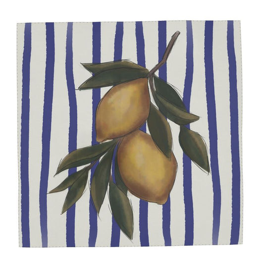 Lemon Sketch with Stripes