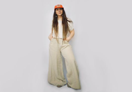 Linen Blend Cropped Shirt